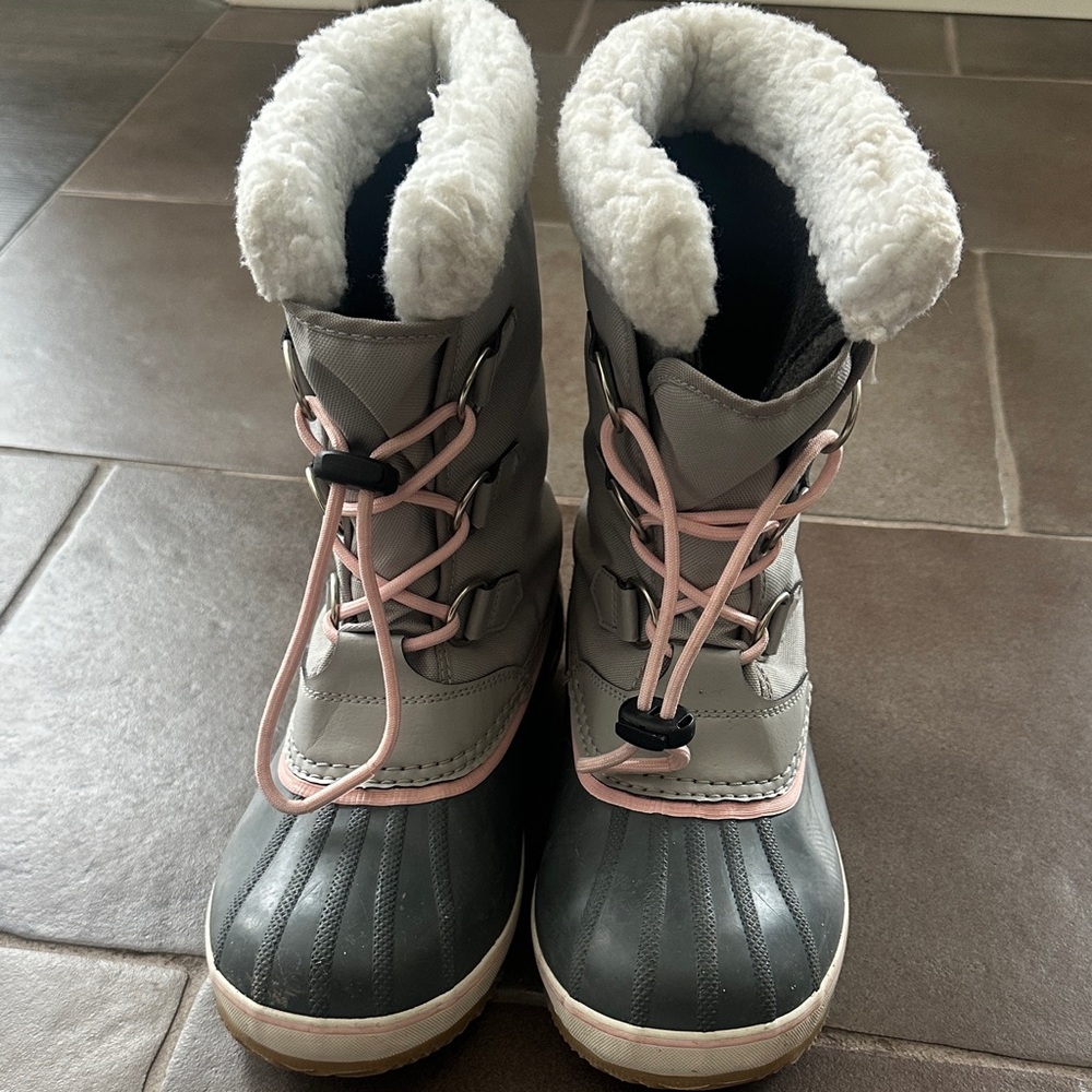 Sorel Kids Snow Boots - Gray and Pink